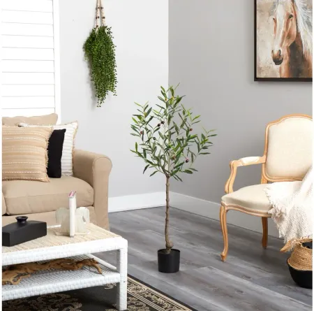 4ft. Olive Artificial Tree in Green by Bellanest