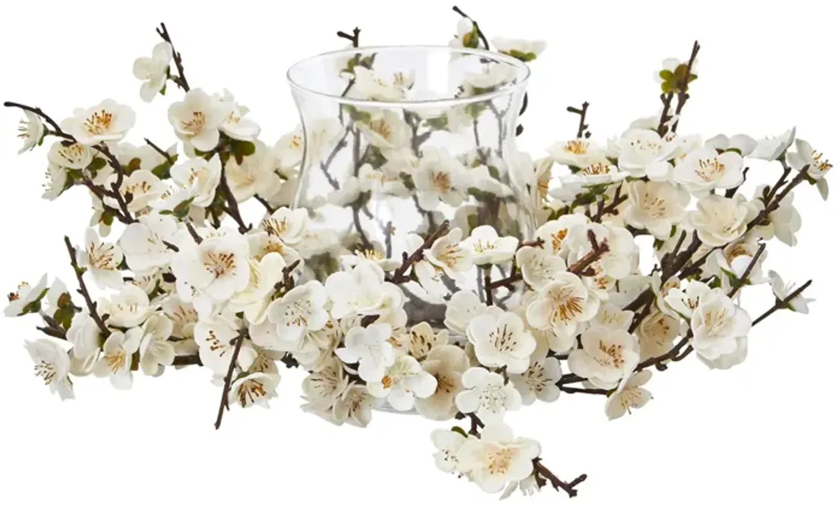 Plum Blossom Candelabrum in White by Bellanest