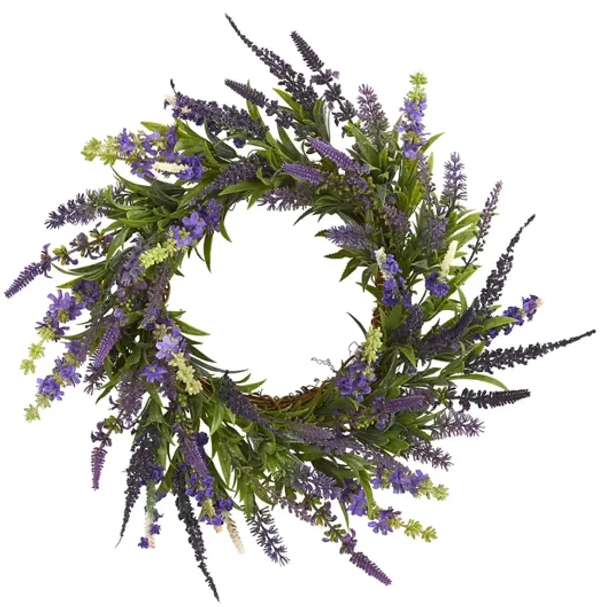 18in. Lavender Artificial Wreath in Purple by Bellanest