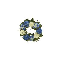 24in. Hydrangea Artificial Wreath in Blue by Bellanest