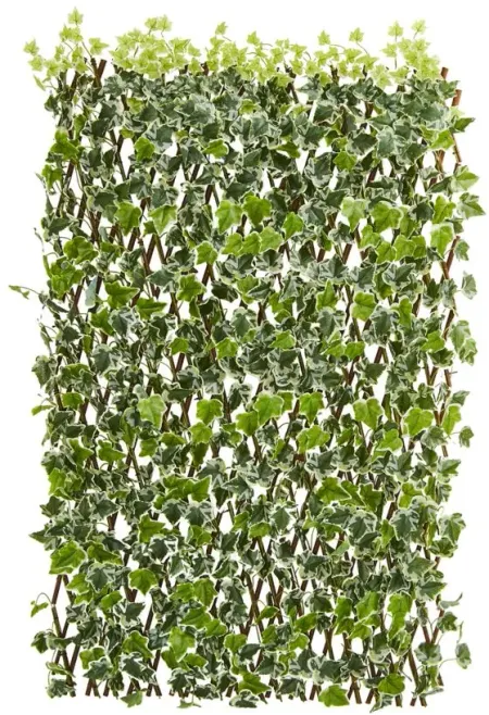 39in. English Ivy Artificial Expandable Fence UV Resistant & Waterproof in Green by Bellanest