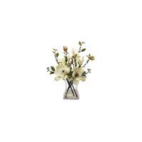 Magnolia Arrangement with Vase in White by Bellanest