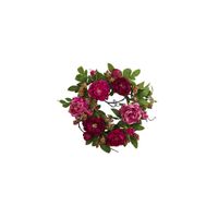 20in. Peony & Berry Wreath in Pink by Bellanest