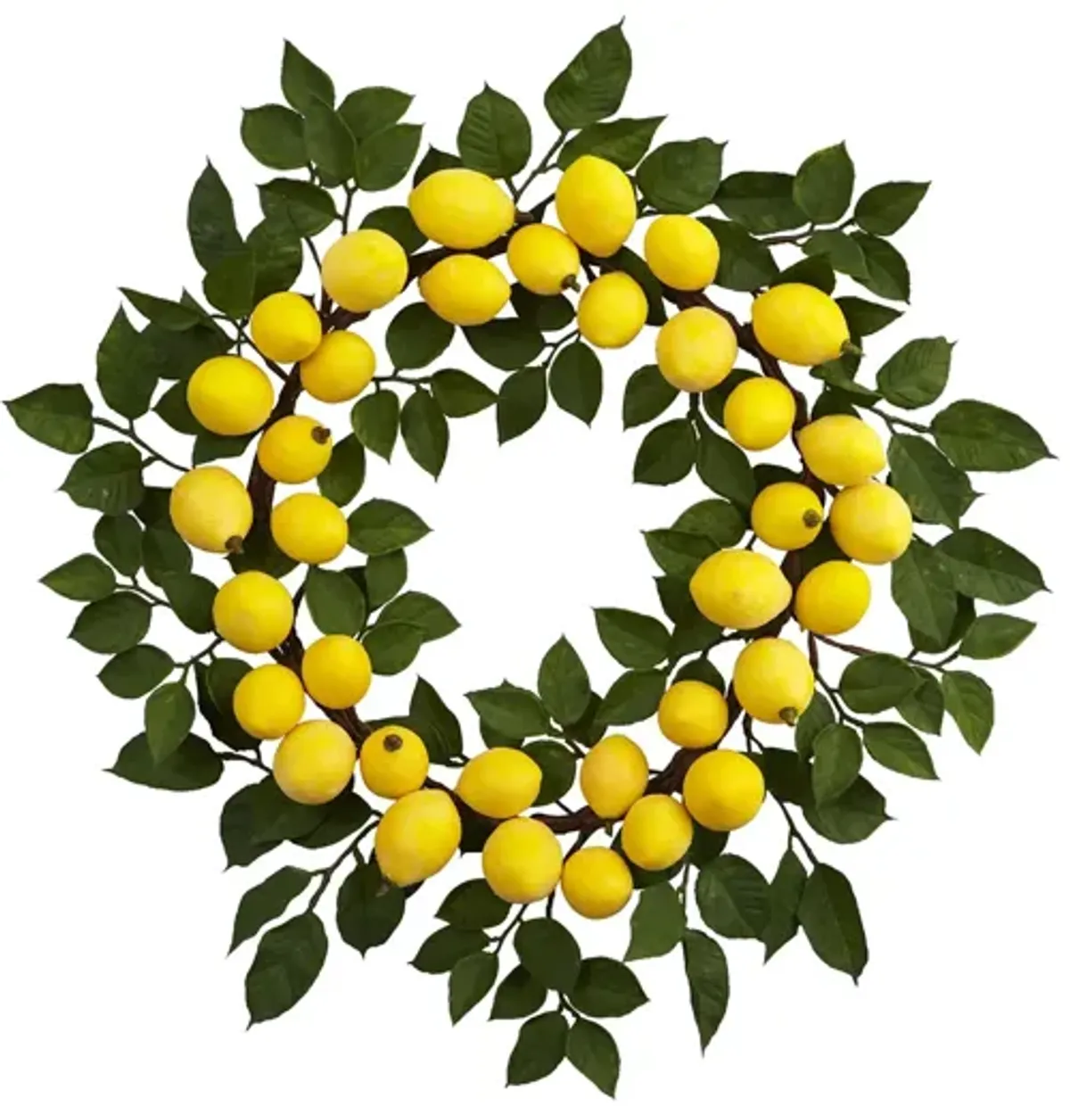 24in. Lemon Wreath in Yellow by Bellanest