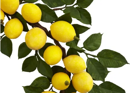 24in. Lemon Wreath in Yellow by Bellanest