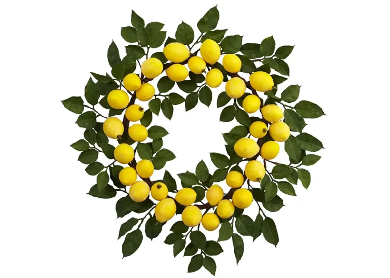 24in. Lemon Wreath in Yellow by Bellanest