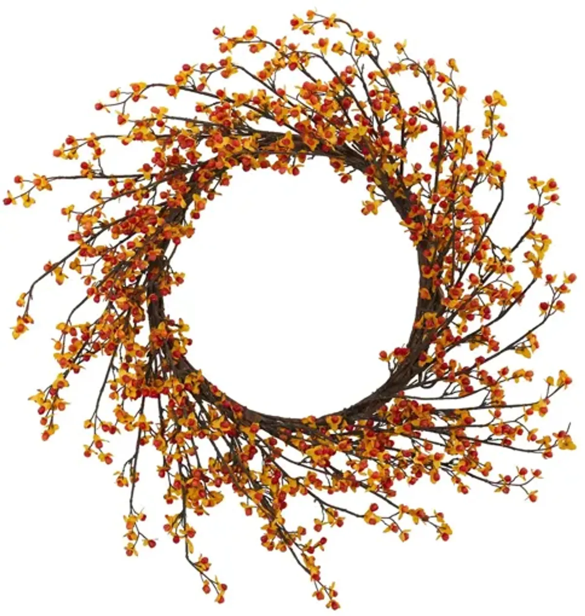 24in. Sweet Bitter Wreath in Orange by Bellanest