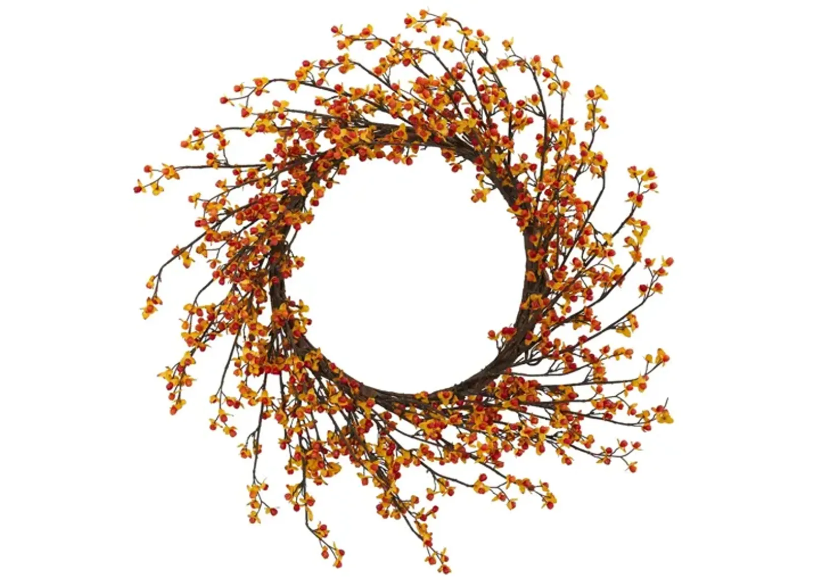 24in. Sweet Bitter Wreath in Orange by Bellanest