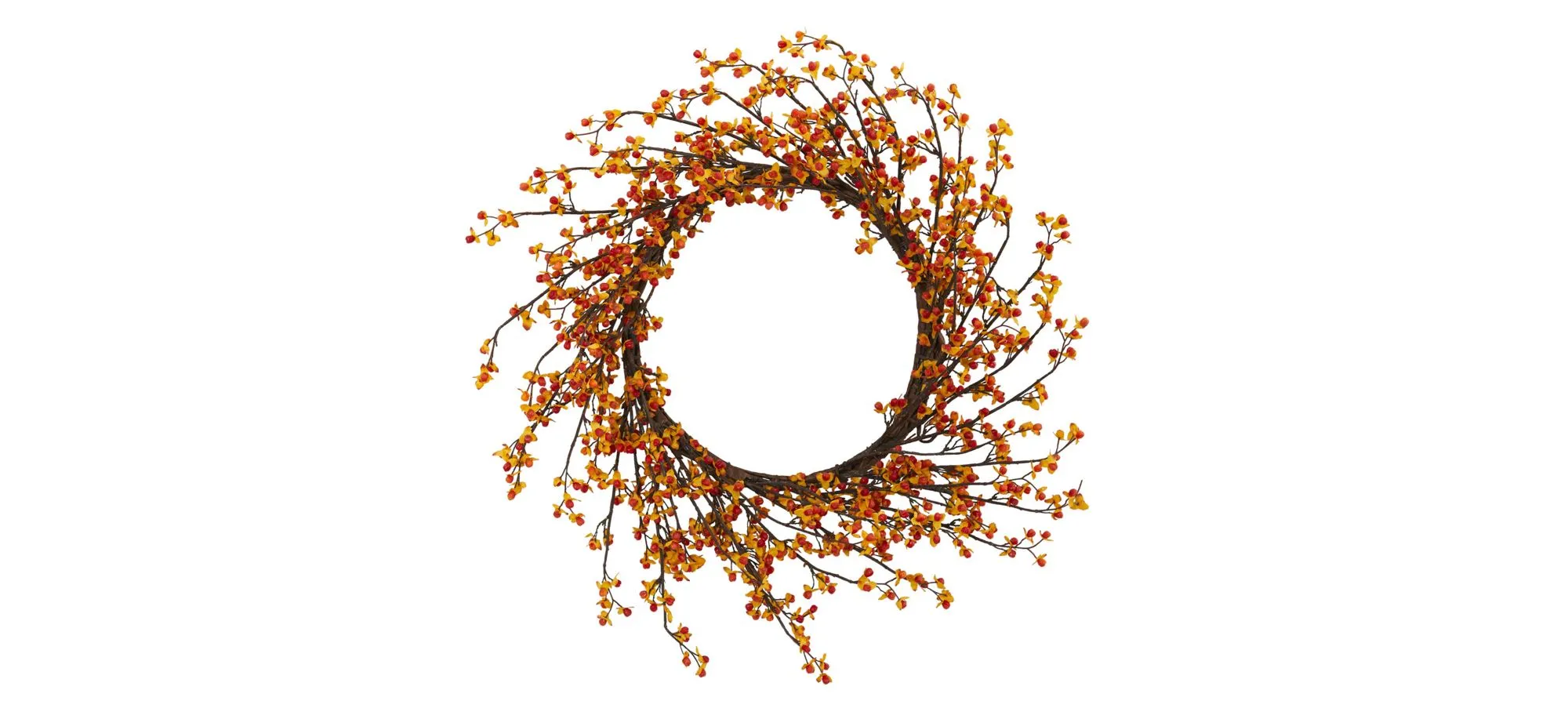 24in. Sweet Bitter Wreath in Orange by Bellanest