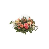 Rose Candelabrum Silk Flower Arrangement in Assorted Pastel by Bellanest