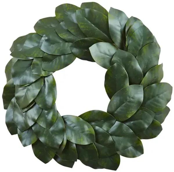 24in. Magnolia Leaf Wreath