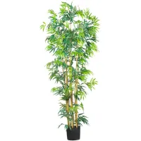 6ft. Bambusa Bamboo Silk Tree in Green by Bellanest