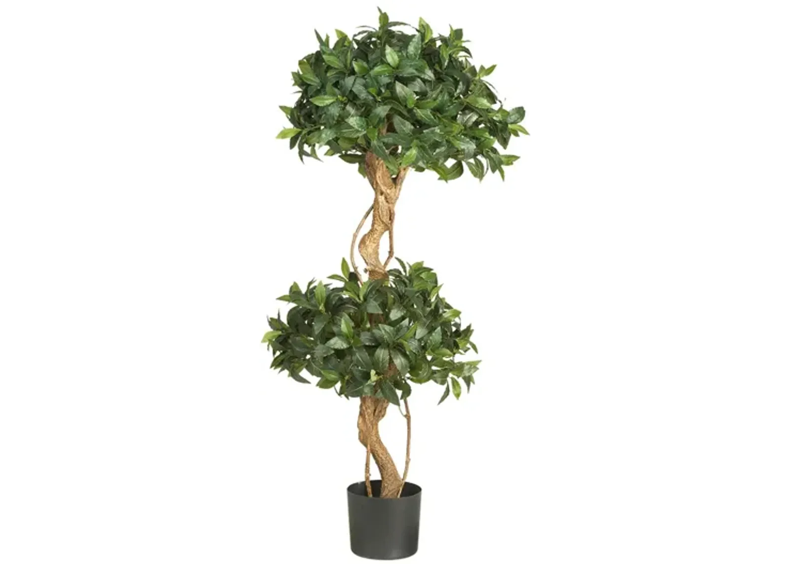 4ft. Sweet Bay Double Ball Topiary Silk Tree in Green by Bellanest