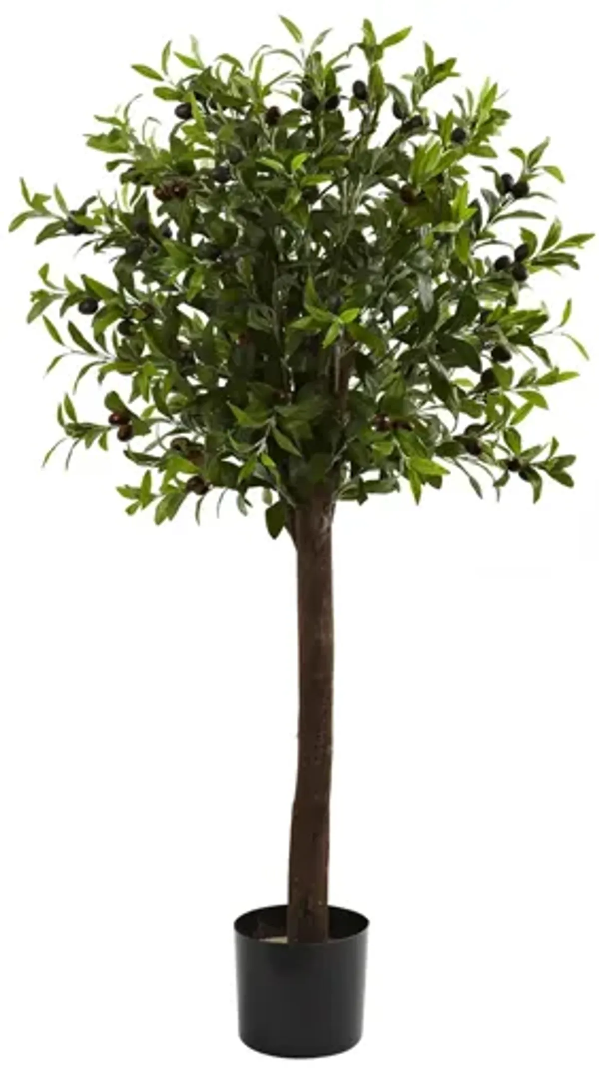 4ft. Olive Artificial Topiary Silk Artificial Tree in Green by Bellanest