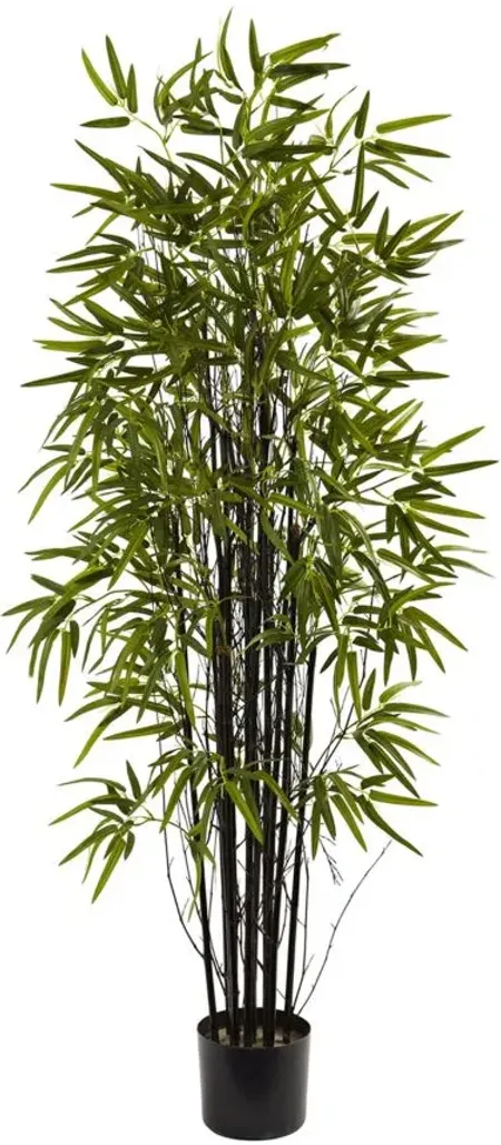 5ft. Black Bamboo Artificial Tree in Green by Bellanest