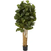 5ft. Fiddle Leaf Fig Artificial Tree in Green by Bellanest