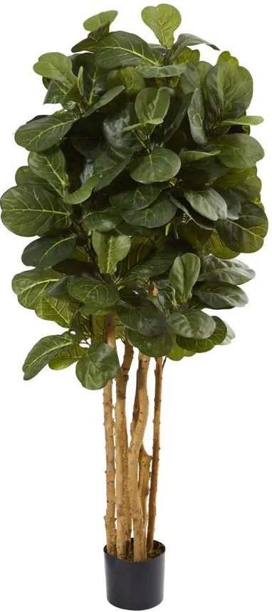 5ft. Fiddle Leaf Fig Artificial Tree in Green by Bellanest