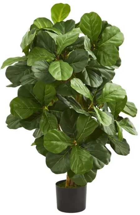 3.5ft. Fiddle Leaf Artificial Tree in Green by Bellanest