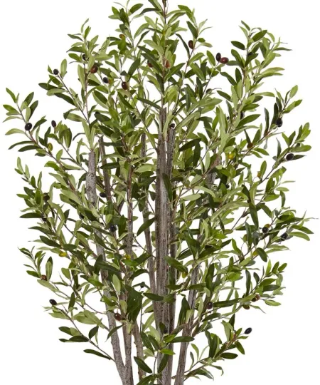 6ft. Olive Artificial Tree in Stone Planter in Green by Bellanest