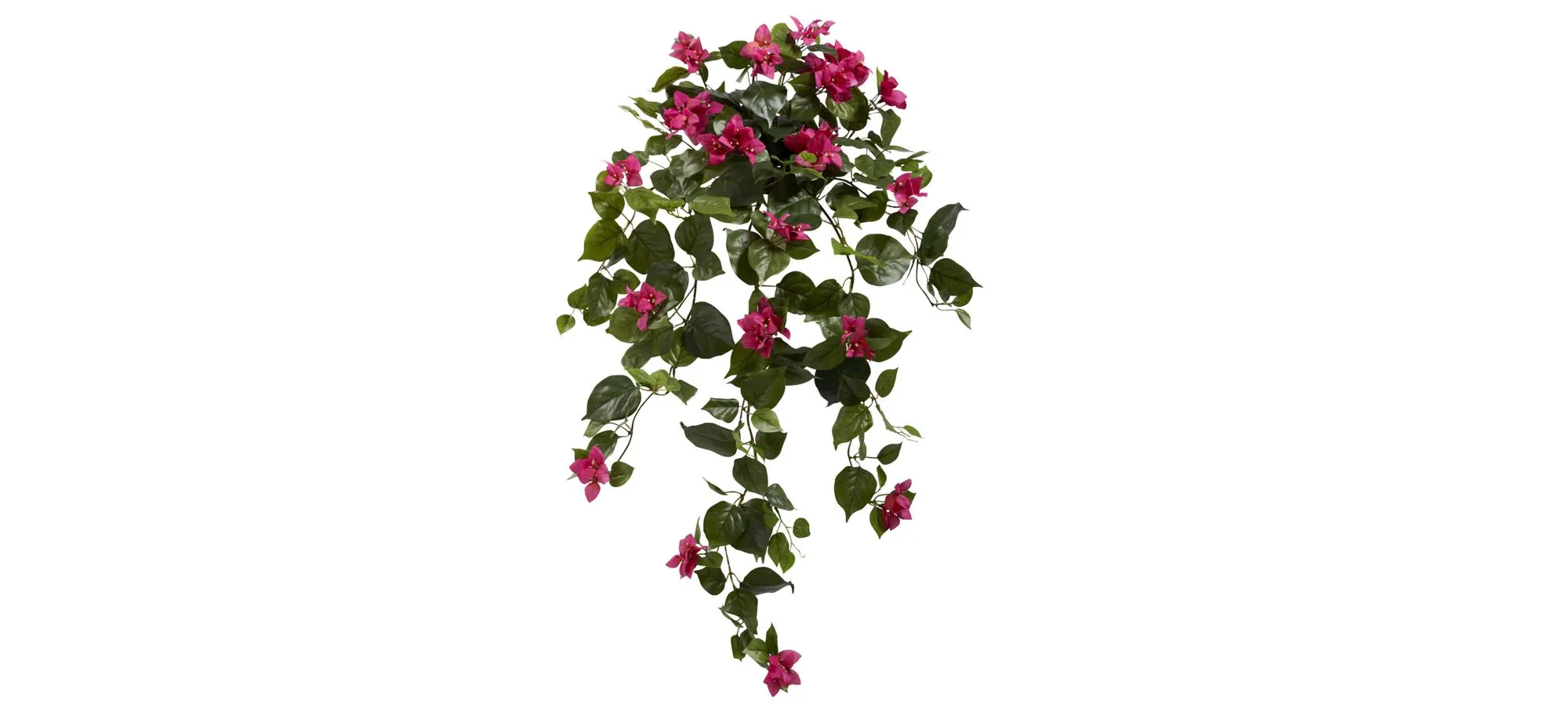 37in. Bougainvillea Hanging Artificial Plant (Set of 2) in Beauty by Bellanest