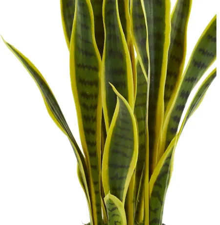 26in. Sansevieria Artificial Plant in Green by Bellanest