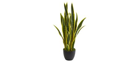 26in. Sansevieria Artificial Plant in Green by Bellanest