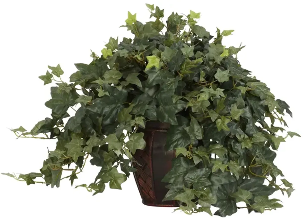 Puff Ivy with Decorative Vase Silk Plant