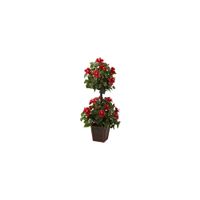 39in. Hibiscus Topiary in Red/Green by Bellanest