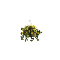 Hibiscus Hanging Basket in Yellow by Bellanest