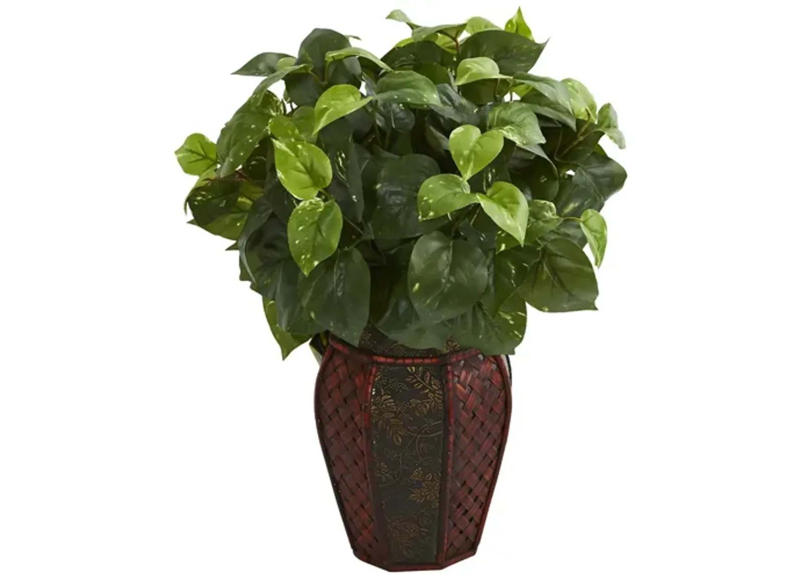 Pothos Artificial Plant in Decorative Planter in Green by Bellanest