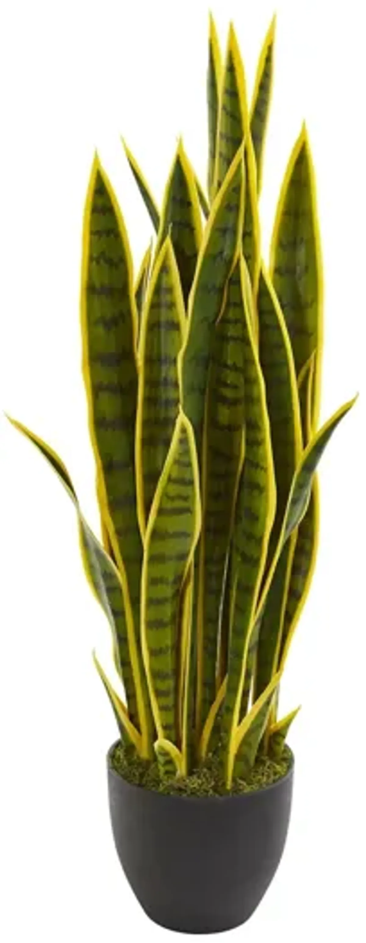 33in. Sansevieria Artificial Plant in Green by Bellanest