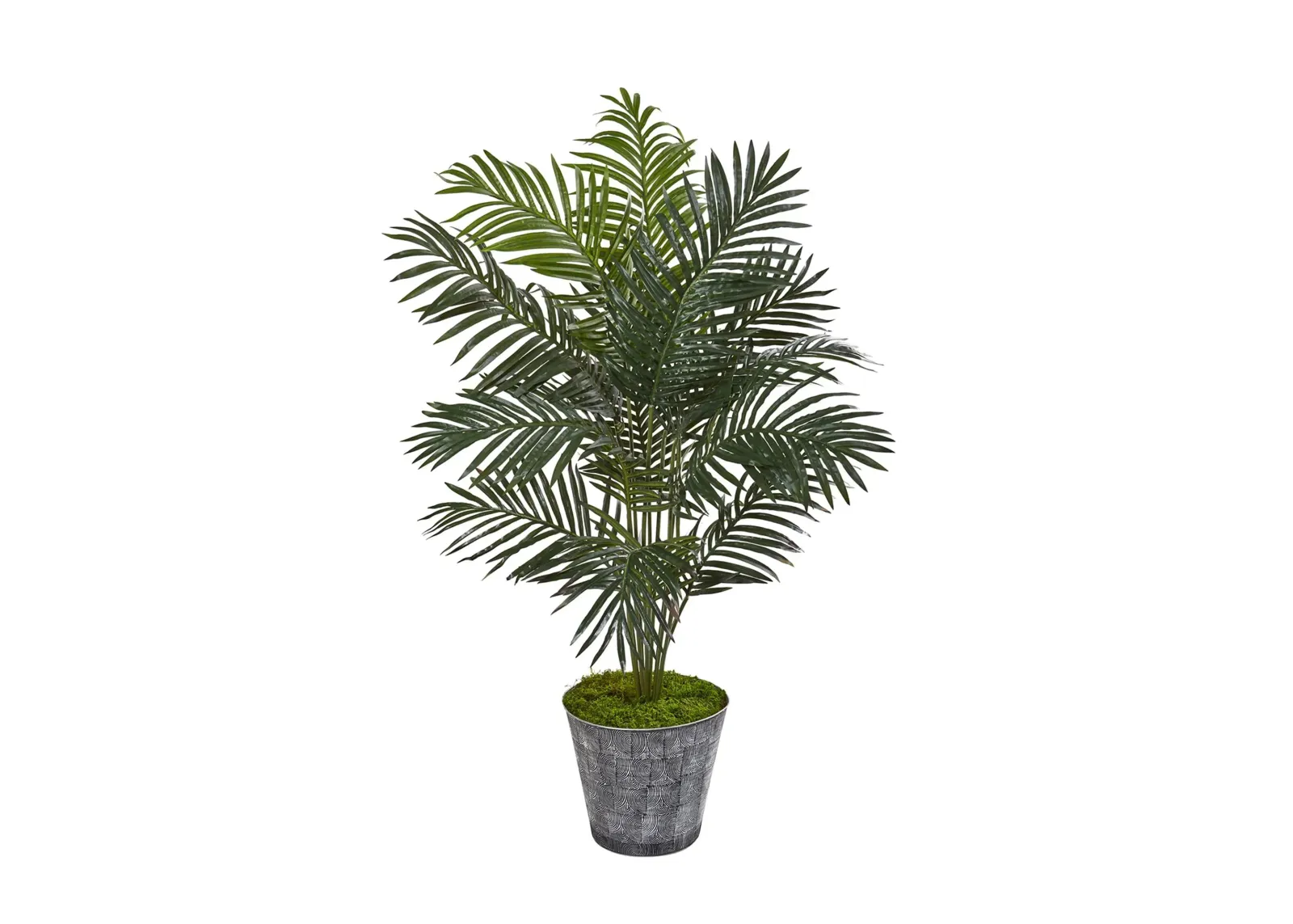 58in. Paradise Palm Artificial Tree in Decorative Planter in Green by Bellanest