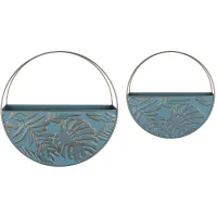 Ensemble Wall Mounted Planter Set of 2 in Blue by Stratton Home Decor