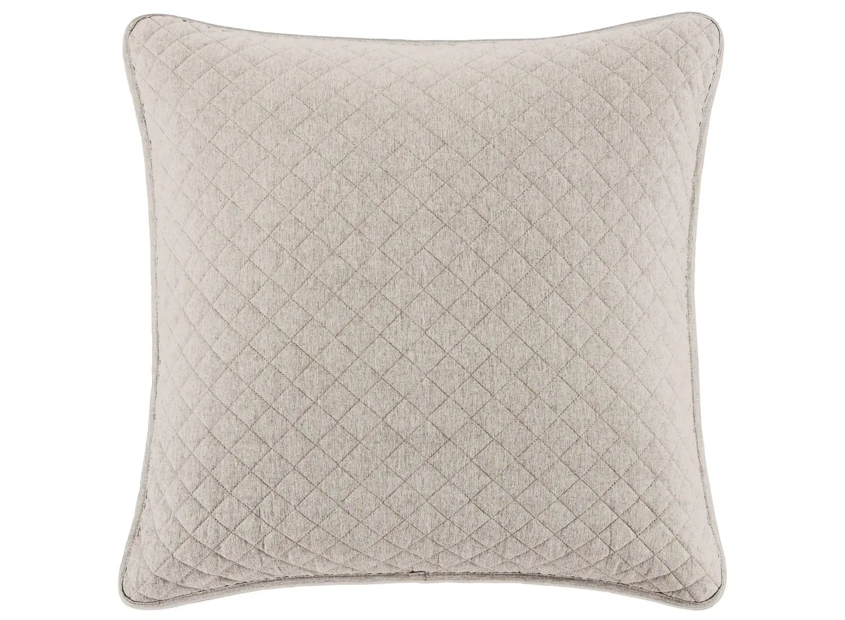 Anna Diamond Quilted Euro Sham in Light Tan by HiEnd Accents