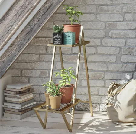 Wallflower Plant Stand in Gold by DOREL HOME FURNISHINGS