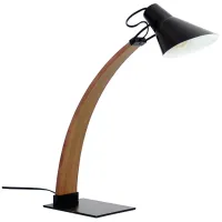 Noah Table Lamp in Walnut / Black by Lumisource