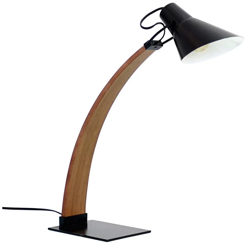Noah Table Lamp in Walnut / Black by Lumisource