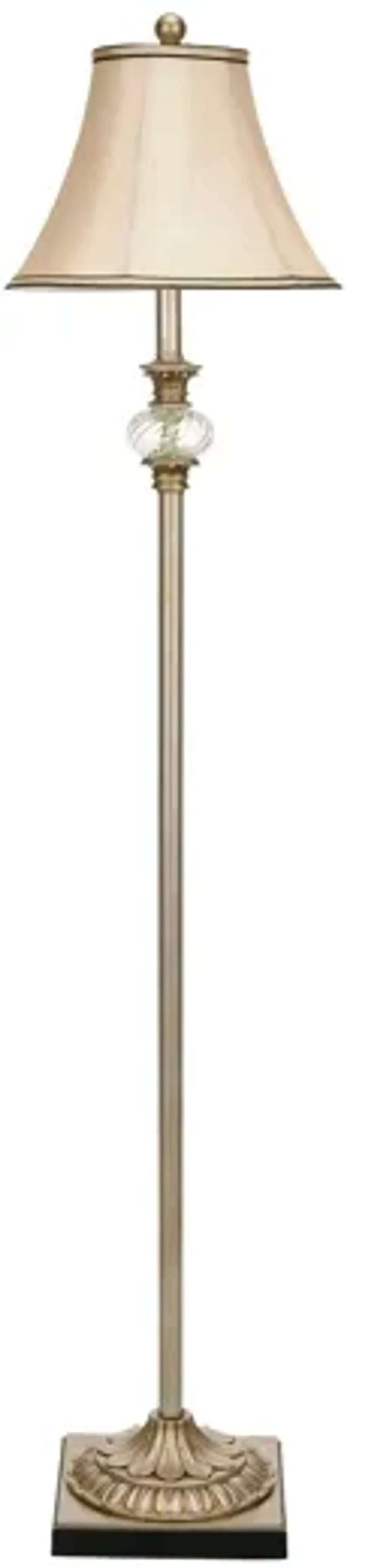 Evelyn Crystal Ball Floor Lamp in Silver by Safavieh