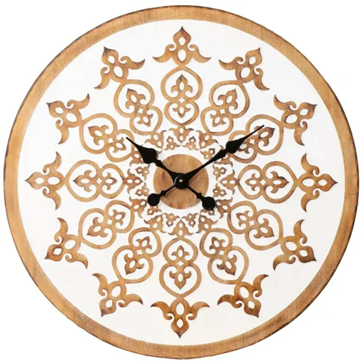 Thame Wall Clock in White by SEI Furniture