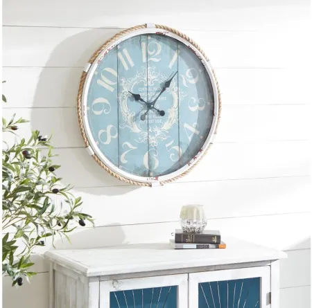 Ivy Collection Sea Life Wall Clock in Turquoise by UMA Enterprises