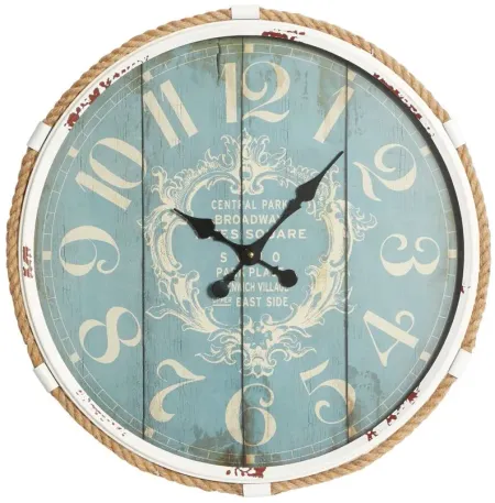 Ivy Collection Sea Life Wall Clock in Turquoise by UMA Enterprises