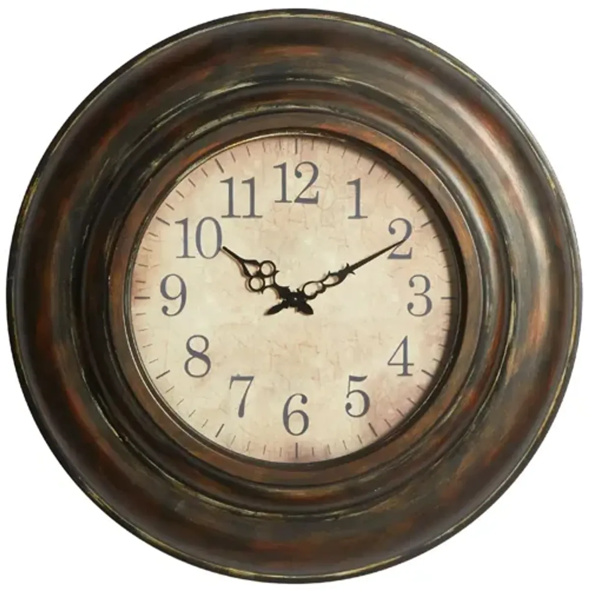 Ivy Collection Checa Wall Clock in Brown by UMA Enterprises