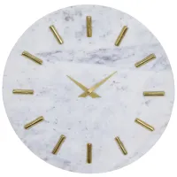 Ivy Collection Highcliff Wall Clock in White by UMA Enterprises