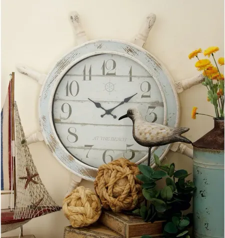 Ivy Collection Fenella Wall Clock in Ivory by UMA Enterprises