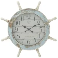 Ivy Collection Fenella Wall Clock in Ivory by UMA Enterprises