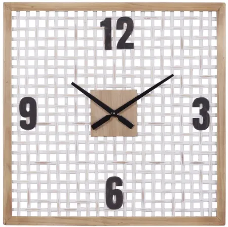 Ivy Collection Chadzar Wall Clock in White by UMA Enterprises