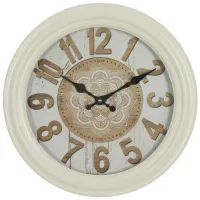 Ivy Collection Gwilidor Wall Clock in White by UMA Enterprises