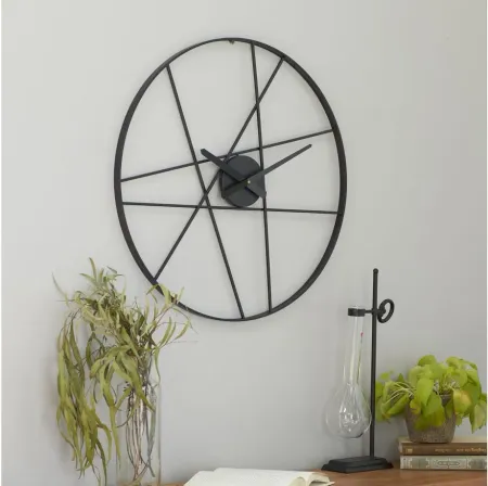 Ivy Collection Yar Wall Clock in Black by UMA Enterprises