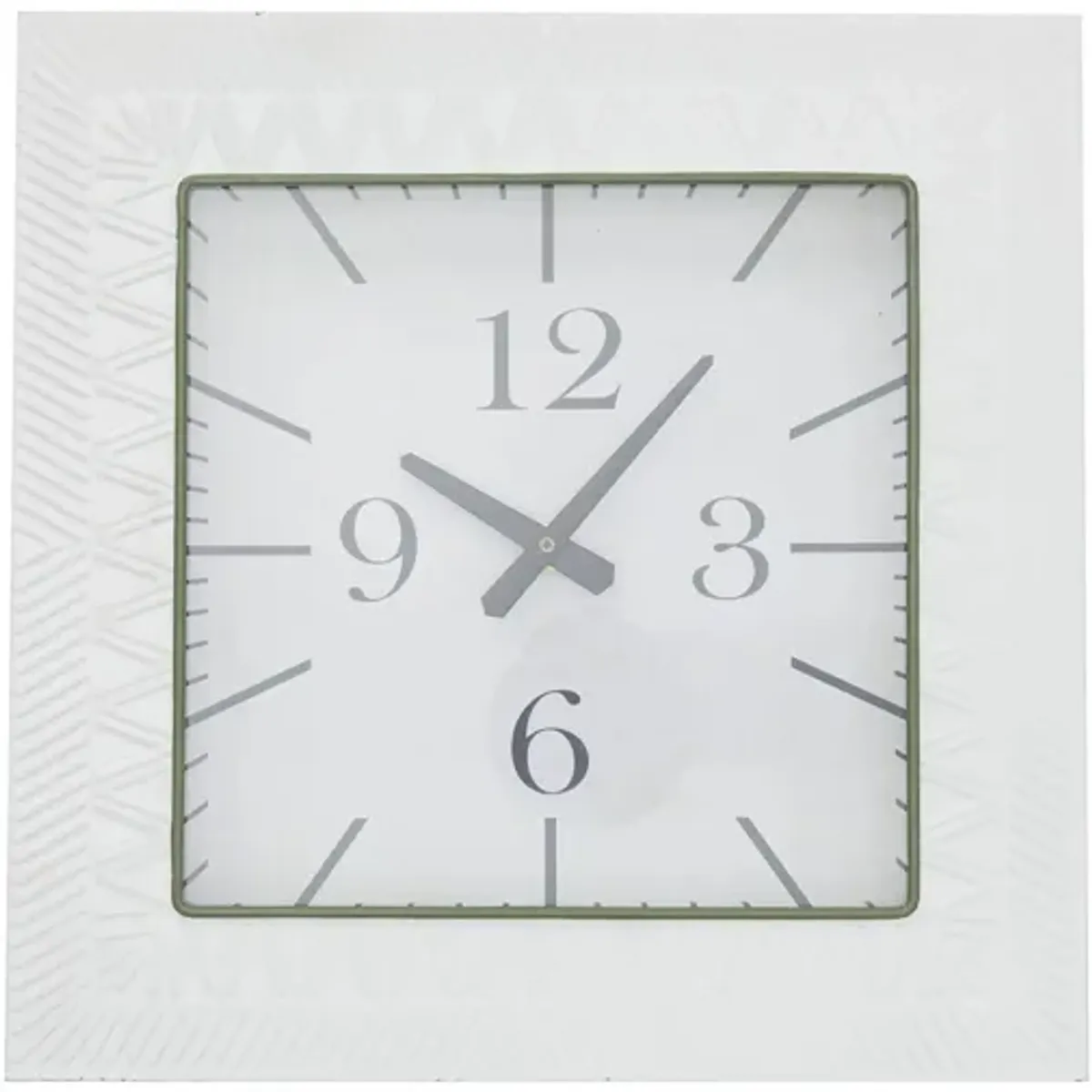 Ivy Collection Vikor Wall Clock in White by UMA Enterprises