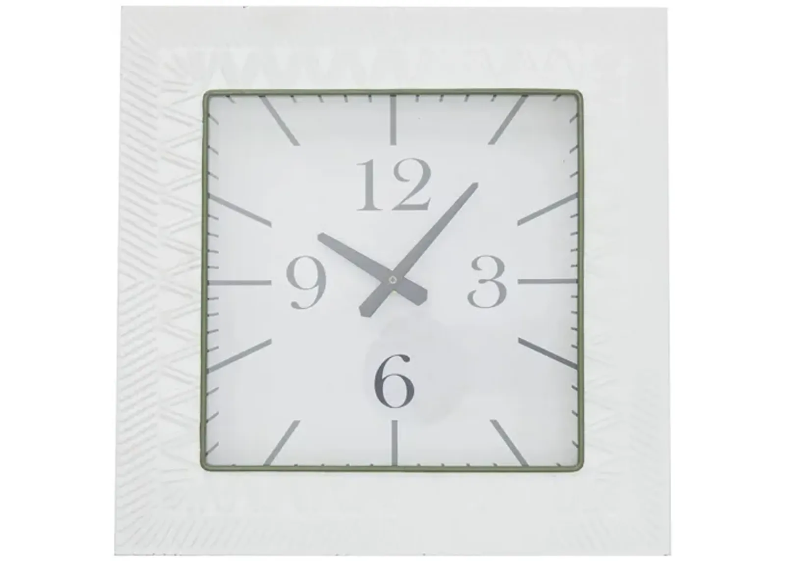 Ivy Collection Vikor Wall Clock in White by UMA Enterprises